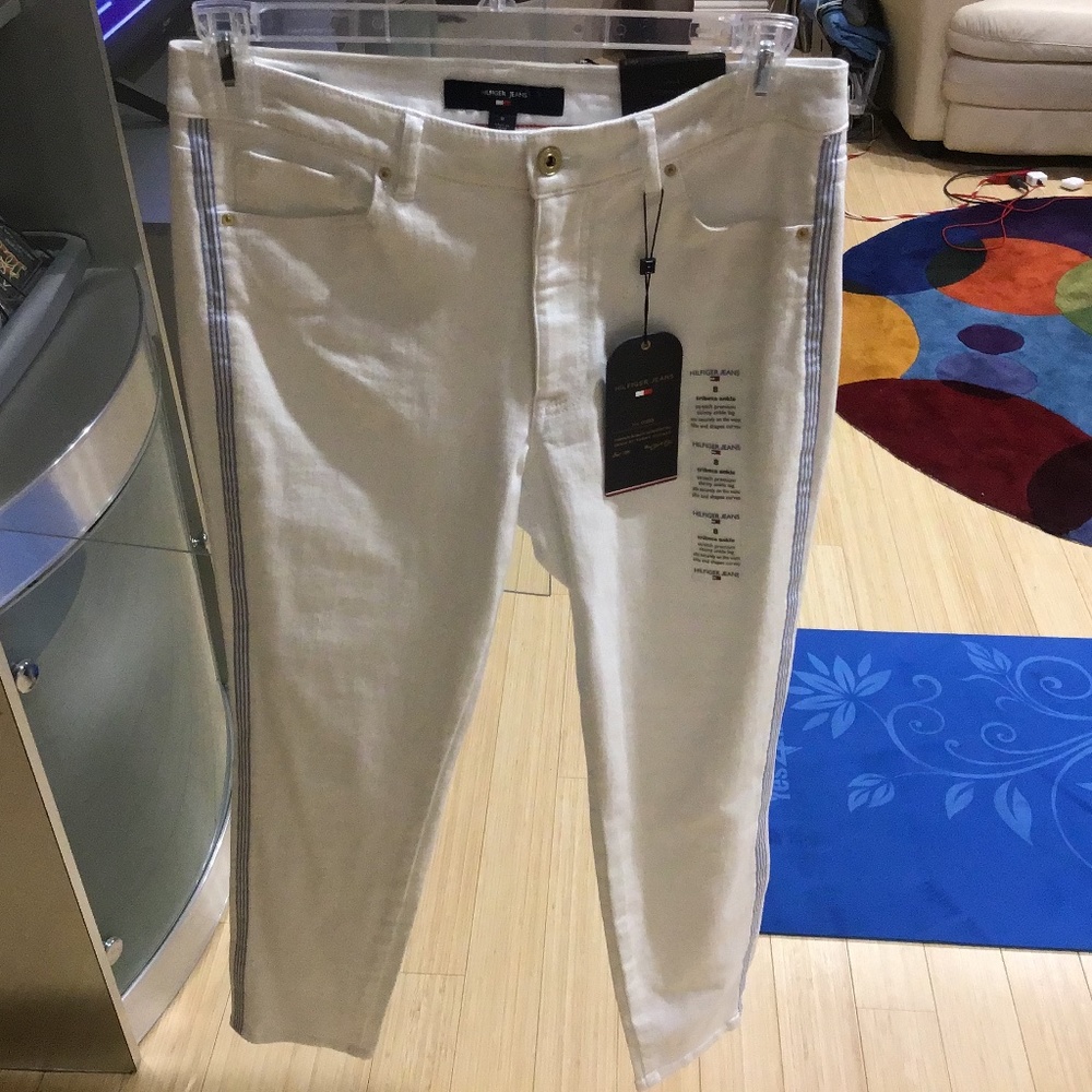 Tommy Hilfiger white ankle jean